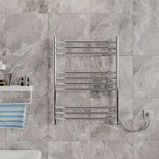 Електрична Сушарка для рушників Kosser Трапеція Еліт 800x600/11 ЕR ДТЕ05ER, Хром, Праве - фото 5