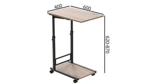 Стіл приставний Френу 62x40x60 метал Чорний ДСП Дуб Сан-Марино 16мм FRD-102506 - фото 3