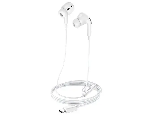 Навушники HOCO M101 Pro Crystal sound Type-C wire-controlled digital earphones with microphone White - фото 2