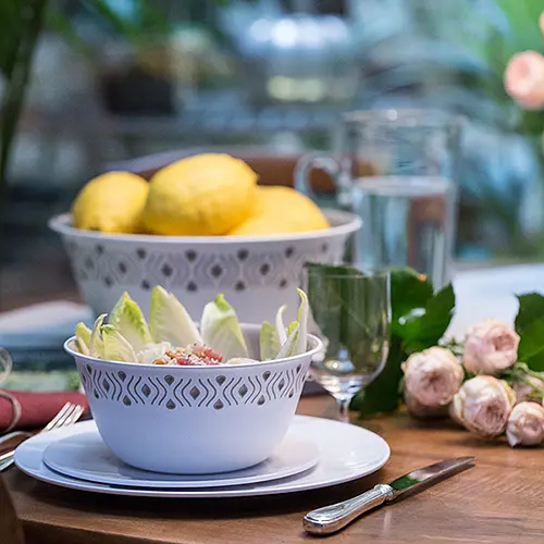 Миска TOSCA d19 см біло-сіра (55001) - фото 2