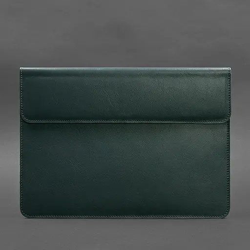 Шкіряний чохол-конверт BlankNote на магнітах для MacBook 14 Зелений - фото 4