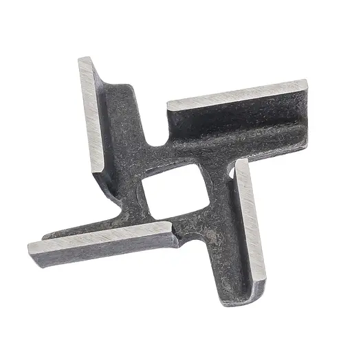 Комплект решетка в ручную мясорубку крупная (d наружн.=53 мм, d вн.=8 мм, отв=7 мм) и нож, ПААЗ 85749 - фото 7