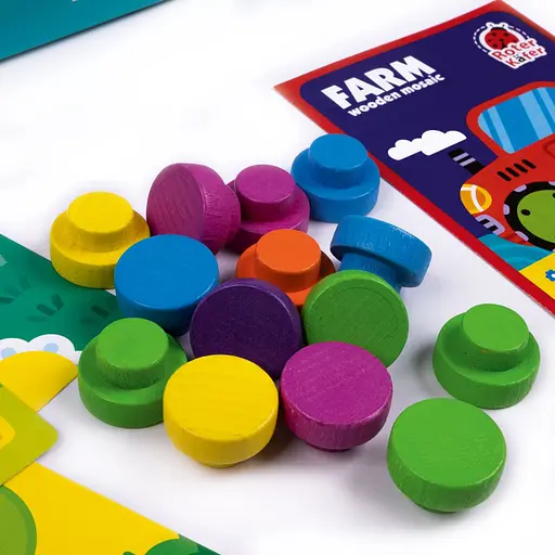 Дерев'яна мозаїка Roter Kafer Wooden mosaic with base. Farm (RW4220) - фото 5