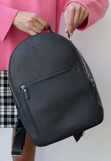 Шкіряний рюкзак Groove M графітний - фото 9