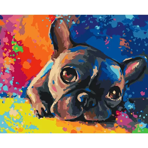 Картина по номерам Цветной бульдог Brushme 40x50 см разноцветная 000277023