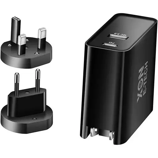 Зарядний пристрій XON PowerCharge 65W PD65 USB Type-C Black (PCCW0065AC0B 5917) - фото 2