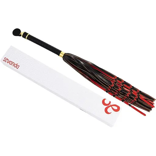 Флогер Lockink Sevanda Red & Black Braided Tail Flogger - фото 7