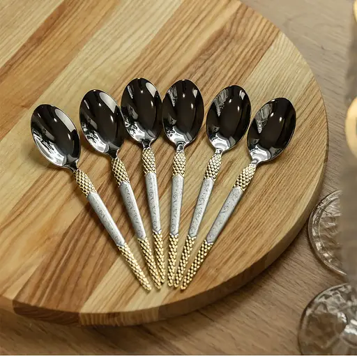 Набор чайных ложек Yiwu 6 штук из нержавеющей стали HP-20-39 - фото 5