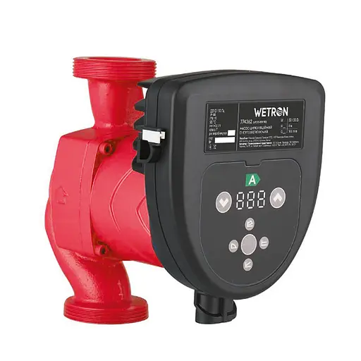 Циркуляционный энергосберегающий насос Wetron LPS32-8BP/180 50-130Вт Hmax 8м Qmax 130л/мин Ø2″ 180мм + гайки Ø1¼″ (774364) - фото 1