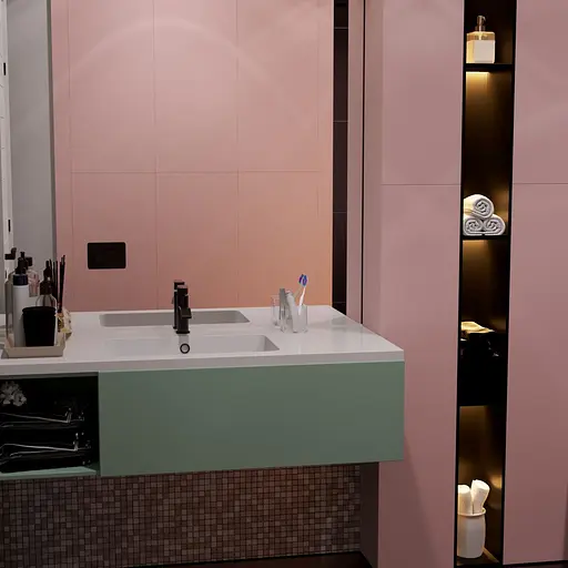 Раковина глянцевая врезная Amidicon Rodeo 120 1200x480 из литого камня RODEO_120_HL, Белый - фото 9