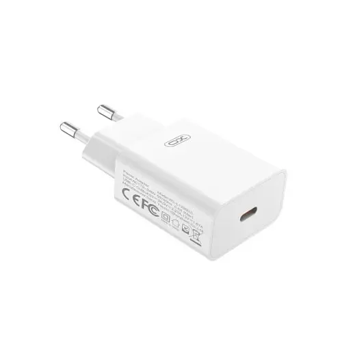Мережевий зарядний пристрій XO L126 USB-C PD20W Fast Charging Charger Білий - фото 1