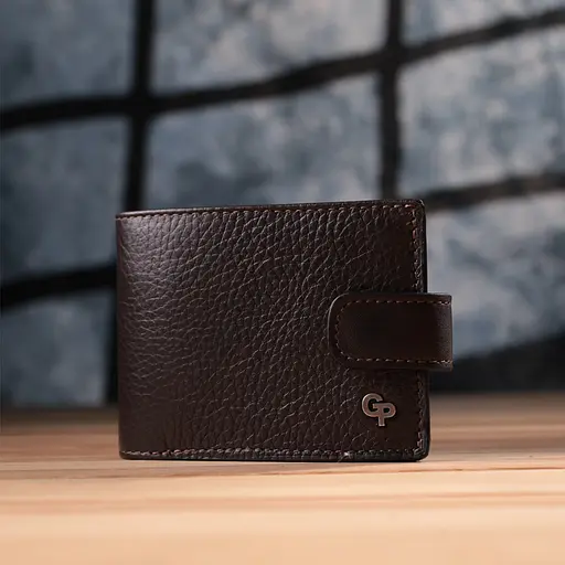 Практичный портмоне из люксовой зернистой кожи флотарий Grande Pelle 12х9х3 см acs0029595 - фото 10