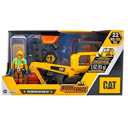 Ігровий міні-набір Funrise  Будівельний майданчик Екскаватор з фігуркою та аксесуарами (83456) - фото 2