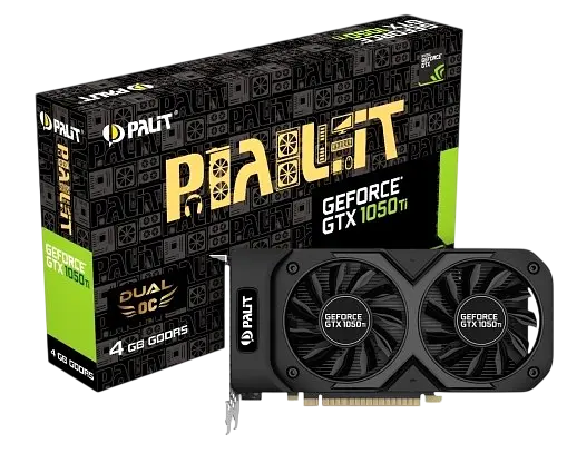 Видеокарта GeForce GTX 1050 Ti 4GB Palit Dual OC (NE5105TS18G1-1071D) Б/У - фото 1