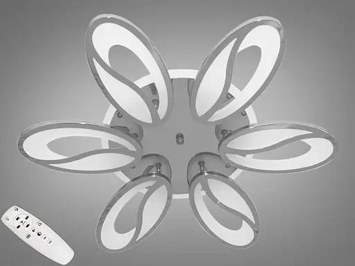 Пристельова плоска лед люстра з пультом, димером, підсвіткою, 105W - фото 1