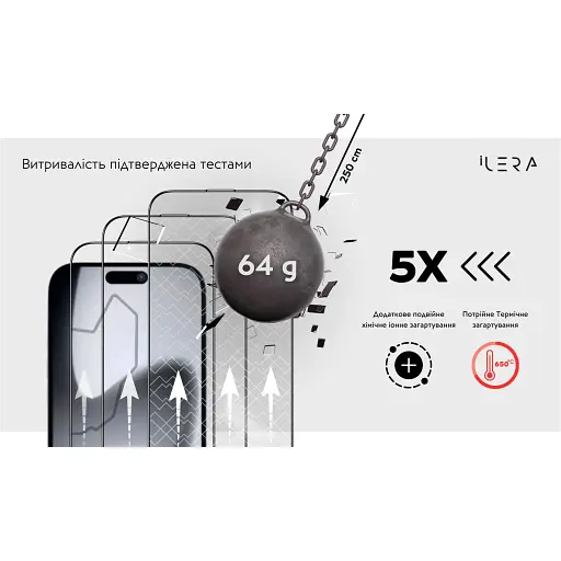 Защитное стекло iLera Fantom Glass для Apple iPhone 17 Pro (ILFant17Pr) [144381] - фото 7