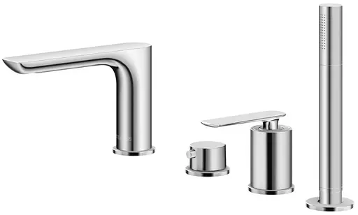 Змішувач на борт ванни Kohlman Experience chrome QB244E Хром - фото 1