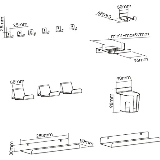 Набір аксесуарів для дошок-органайзерів OfficePro OA530 White [126549] - фото 2