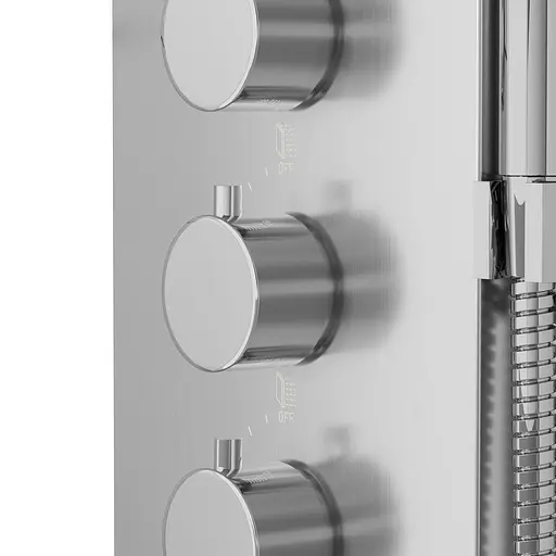 Душова панель Corsan Samsara inox з виливом S003MSLW, Нержавіюча сталь - фото 4