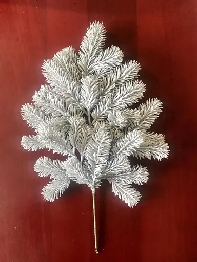 Гілка хвойна Hvoya Premium лита зелена засніжена 53 см 3 шт. - фото 5