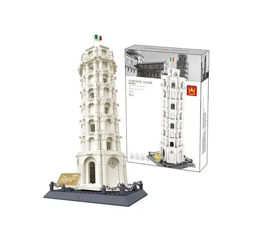 Конструктор Архитектура Wange 3D Пизанская Башня Tower of Pisa 5214 для детей и взрослых 1390 деталей - фото 2