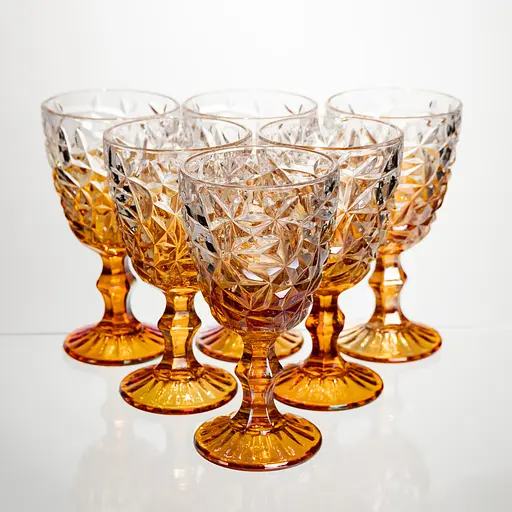 Набор бокалов для вина 6 штук 340 мл винные бокалы на ножке стеклянные фужеры для вина подарочные Yiwu HP-19-189 - фото 1