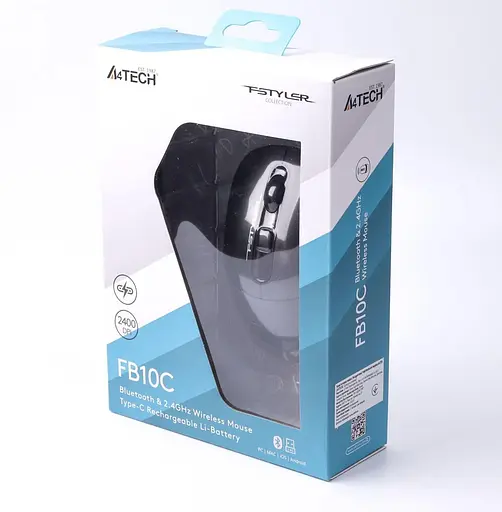 Беспроводная мышь A4Tech Fstyler FB10C Wireless Stone Black (FB10C (Stone Black)) - фото 6