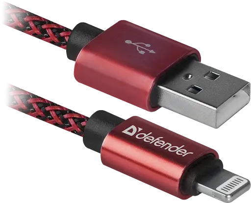 Кабель USB AM-Lightning M, 1.0м, красный, 01-03T PRO Defender