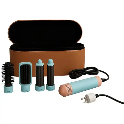 Профессиональный стайлер для волос 5 в 1 Fan&Fan керамическое покрытие, ионизация воздуха, многофункциональный фен, выпрямитель, объемный стайлер, качественный кейс