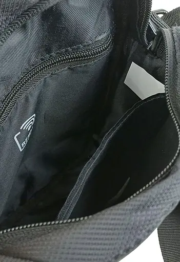 Чоловіча сумка через плече Антизлодій із Rfid захистом чорна LS sum0028743 - фото 9