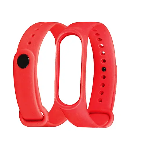 Ремешок силиконовый для Xiaomi Mi Band 3/4, 08 красный - фото 1