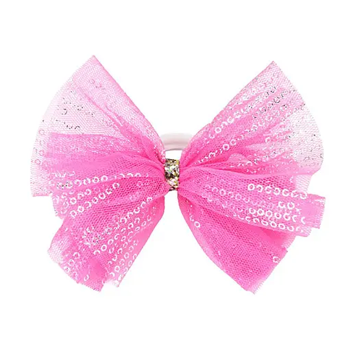 Дитячі резинки для волосся "Бантик фатиновий" 0302-876, 6 шт - фото 2