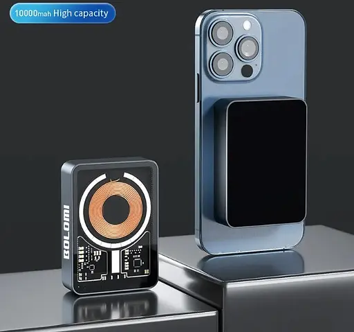 Портативний міні-зарядний магнітний Powerbank Magnetic для iPhone 12 12 14 - фото 2