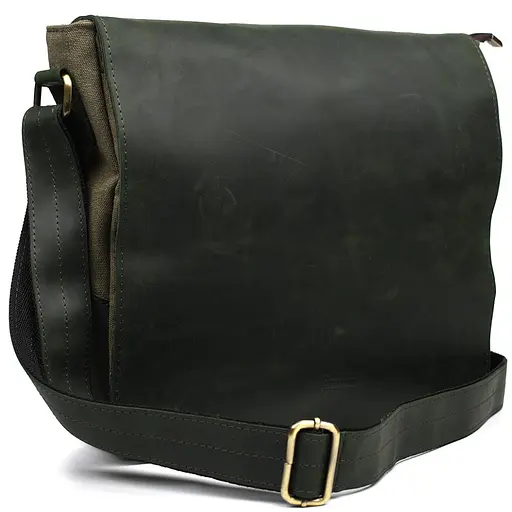 Чоловіча шкіряна сумка через плече TARWA 30х32х7.5 см sum0025786 - фото 7