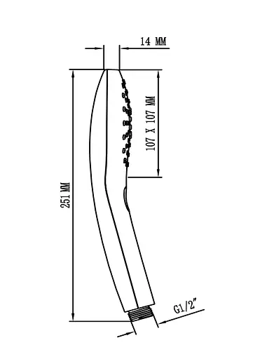 Ручной душ Volle Cascada 16000001, Хром - фото 2