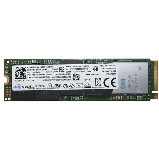 Накопичувач SSD Intel M.2 2280 256GB Pro 6000p (SSDPEKKF256G) Б/В - фото 1