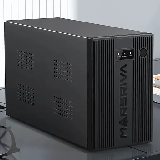 ДБЖ Marsriva MR-UF2000, 2000ВА/1200Вт, Line-Interactive, LED version, 2хSchuko, 2x12V/9Ah, metal - фото 4