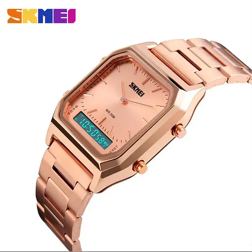 Наручний чоловічий годинник Skmei 1220 Tango Розове золото - фото 3