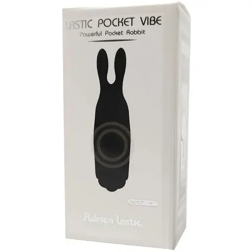 Вибропуля Adrien Lastic Pocket Vibe Rabbit Black со стимулирующими ушками - фото 5