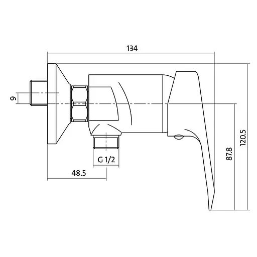 Змішувач для душу Cersanit Amet S951-027 - фото 2