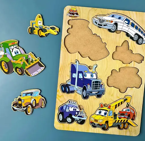 Дерев'яний сортер великий Машинки Ubee ПСД058