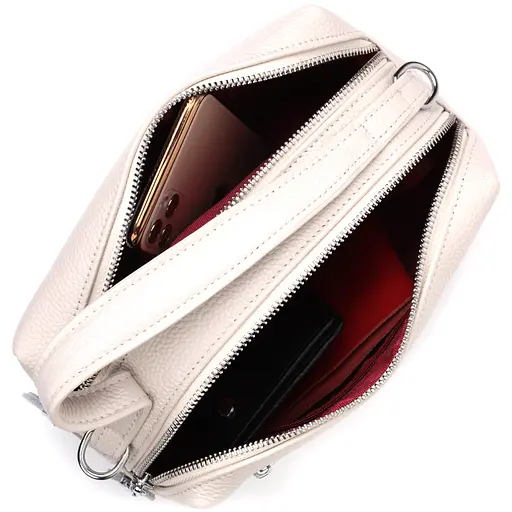 Женская прямоугольная сумка Vintage на два отделения из натуральной кожи 22х13х11 см sum0028994 - фото 7