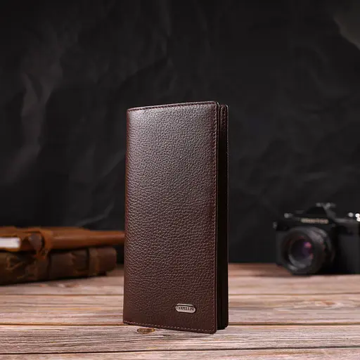 Мужской кожаный кошелек Canpellini 9.2х18.8х1 см acs0025604 - фото 5