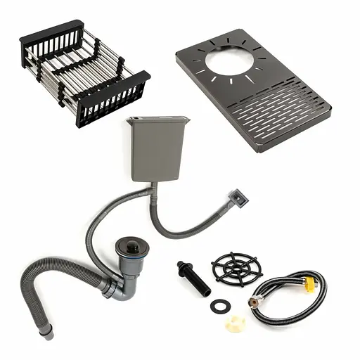 Кухонна мийка чорна PVD 78x46 Platinum Handmade, Чорний - фото 4