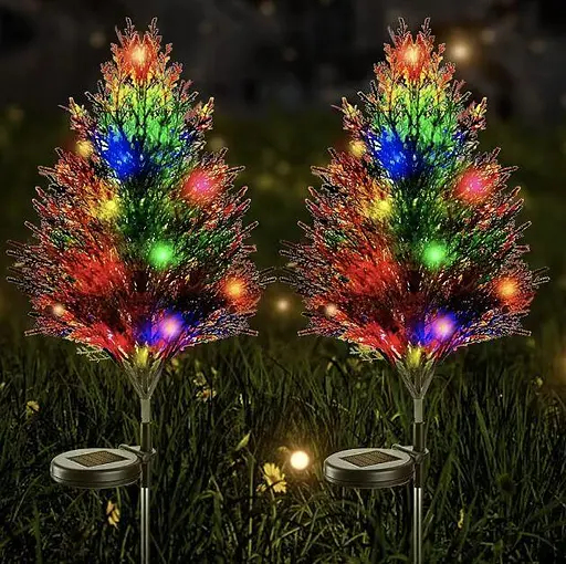 Світильники садові сонячні декоративні кольорові світлодіодні ялинкова ілюмінація - фото 2