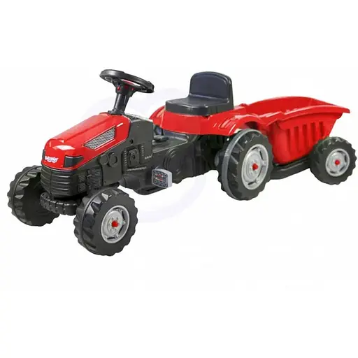 Педальний трактор з причепом Woopie Farmer GoTrac MAXI червоний (28651)