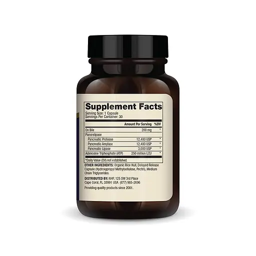 Смесь панкреатических ферментов Dr. Mercola Gallbladder Enzymes, 30 капсул для поддержания пищеварения - фото 2