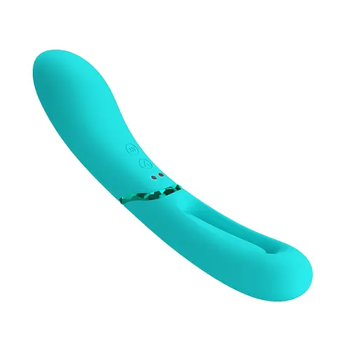 Вібратор Romance Lexie, 20 см (бірюзовий) - фото 4