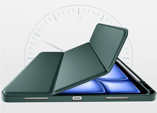 Чехол-книжка DK для Apple iPad Air 13" M2 2024 экокожа/силикон Smart Case cлот cтилус (017899) green - фото 5