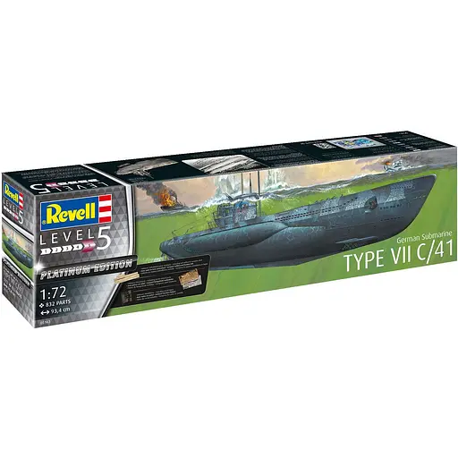 Сборная модель-копия Revell Немецкая подлодка типа VII C/41, 1:72 (RVL-05163)